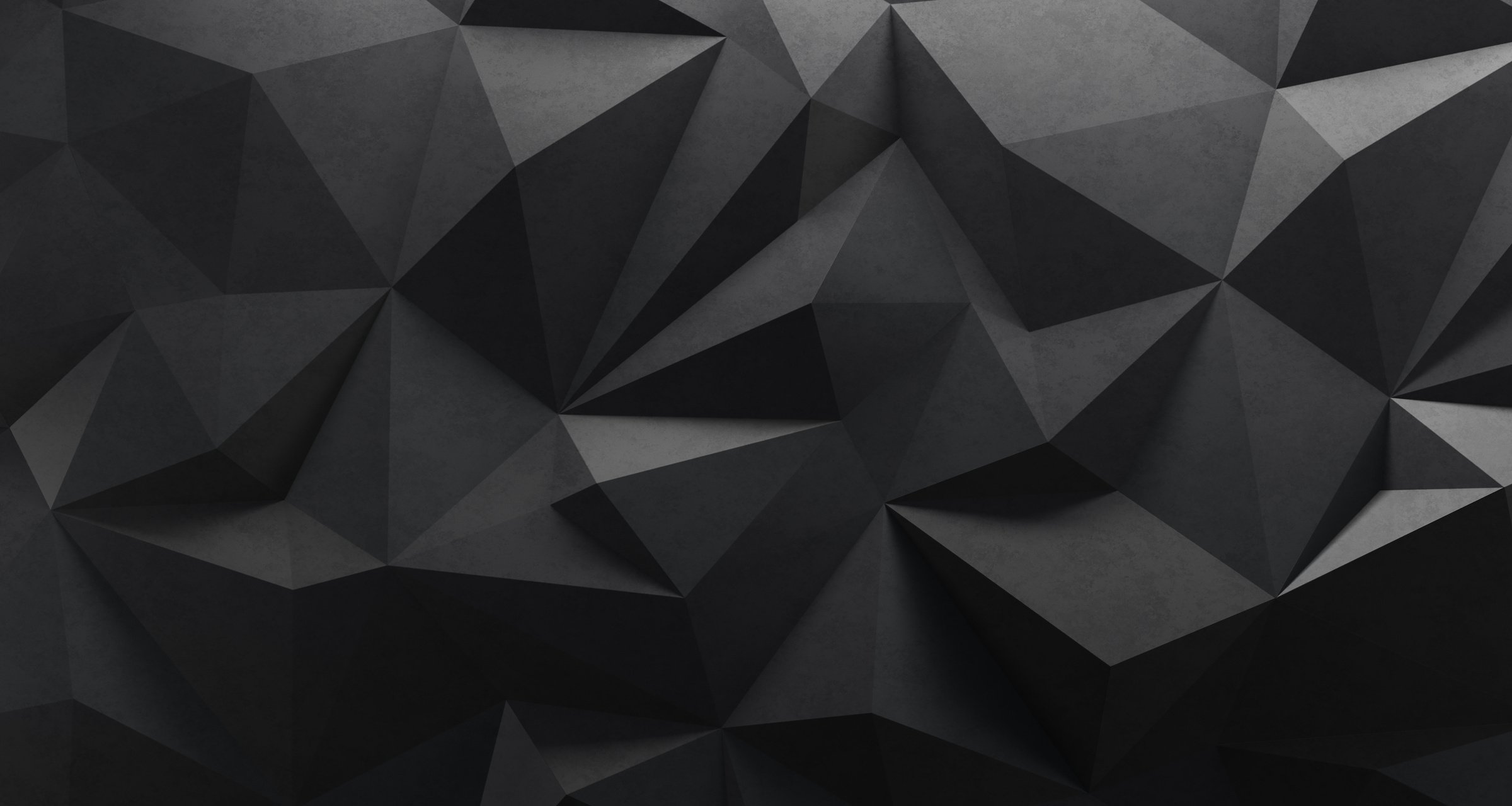 Black low poly background. 3d rendering.